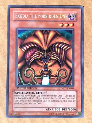 yugioh Exodia The Forbidden One MC1-EN001 Secret Rare Limited Edition near mint-image