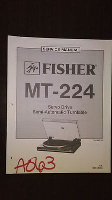 Fisher mt-224 Service Manual original repair book stereo turntable record player-image