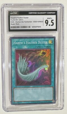 Yugioh Harpie Feather Duster EGO1 #EN022 CGC Graded 9.5 Holo Mint Not PSA Card-image