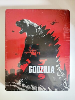 Godzilla (2014) Steelbook: 4K, 3D, Blu Ray Sealed Mint EU Import Ships in Box-image