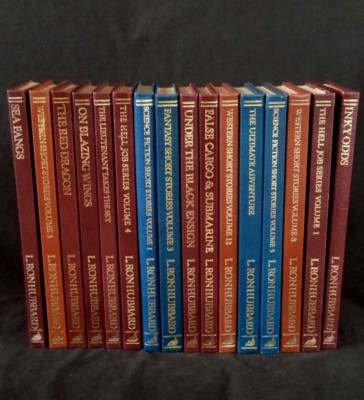 The L. Ron Hubbard Classic Fiction Series (leather bound) 16 volumes, RARE-image