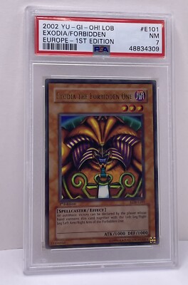 2002 Yu-Gi-Oh! LOB E124 1st Edition #124 Exodia The Forbidden One PSA 7-image