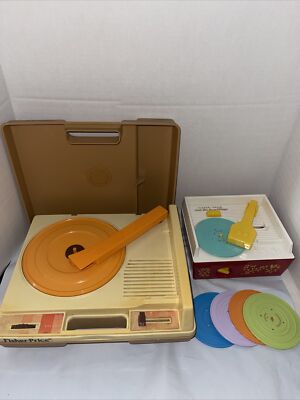 Fisher Price 1978 Record Player Turntable #825 + 2010 Music Box•Read Description-image