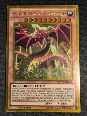 Yugioh - Slifer the Sky Dragon MVP1-ENG57 1st Edition Gold Rare LP-image