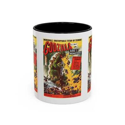 Cult Classic Movie Poster Art Accent Coffee Mug (11, 15oz) - Godzilla King Of Th-image