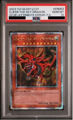 PSA 10 Slifer The Sky Dragon Obelisk Winged Dragon Of Ra Set Yu-Gi-Oh EU version-image