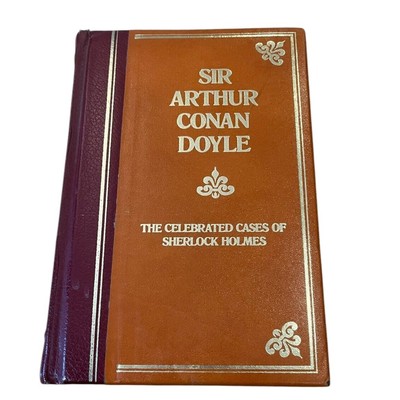 Sir Arthur Conan Doyle The Celebrated Cases Of Sherlock Holmes 1984 Leather VTG-image