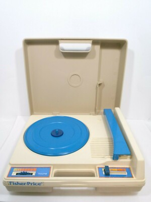  Fisher-Price 825 1978 Phonograph 33/45 Kids Record Player Turntable Electric-image