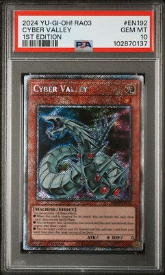 2024 PSA 10 YUGIOH RA03 BONANZA PLATINUM SECRET RARE CYBER VALLEY 💎-image