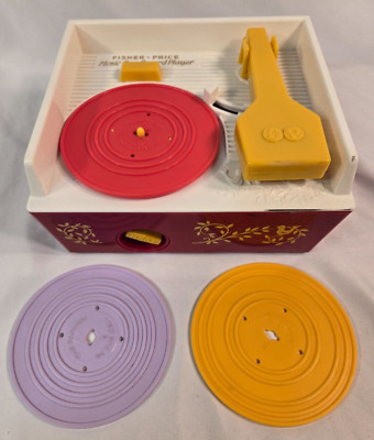 2014 Fisher Price Music Box Record Player Kids Toy Mattel Inc. w/3 Records-image