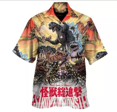 New Godzilla Movie Hawaiian Shirt, Godzilla Beach Shirt, Gift For Summmer-image