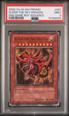 2003 YU-GI-OH! God Card GBI-001 SLIFER THE SKY DRAGON ENGLISH GAME BOY PSA 9-image