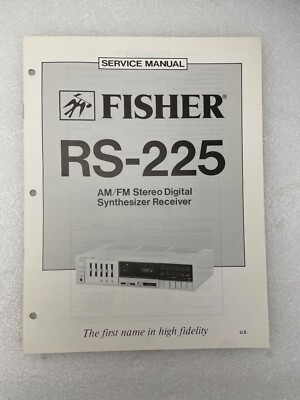 VTG Original Fisher  RS-225 Am/Fm Stereo Synth Receiver Service Manual Repair-image