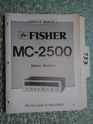 Fisher MC-2500 service manual original repair book stereo receiver tuner radio-image