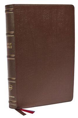 NKJV Large Print Verse-by-Verse Reference Bible Maclaren Series Genuine Leather-image