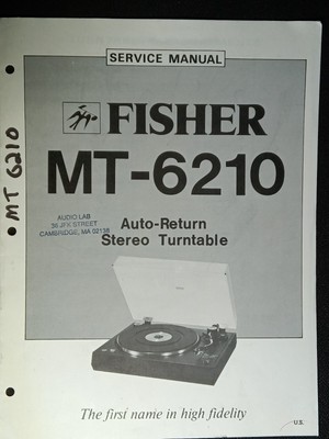 Fisher MT-6210 Service Manual auto Return Stereo Turntable Original-image