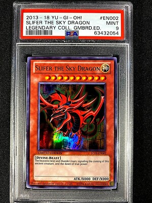 SLIFER THE SKY DRAGON 2013-18 EN002 LEGENDARY COLLECTION GAMEBOARD PSA 9 G1115-image