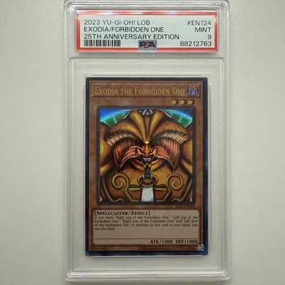 Yugioh 25th Anniversary Exodia The Forbidden One LOB-EN124 Ultra Rare PSA 9 Mint-image