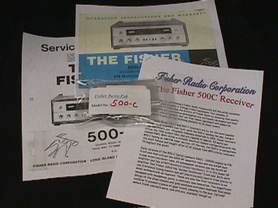 Fisher 500-C  500C Vacuum Tube Receiver Restoration Kit with FULL COLOR PHOTOS!-image