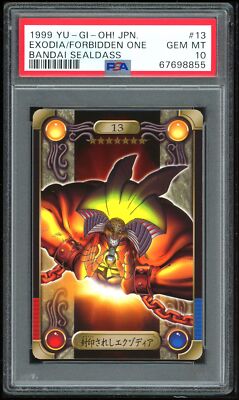Yu-Gi-Oh Japanese Sealdass 13 Exodia The Forbidden One 1999 PSA 10 67698855-image