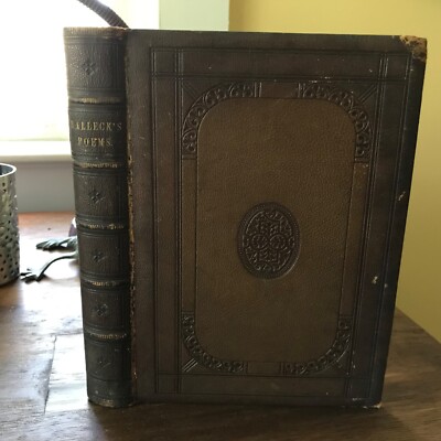 1868 The Poetical Works of Fitz-Greene Halleck- Illustrated & Finely Bound-image