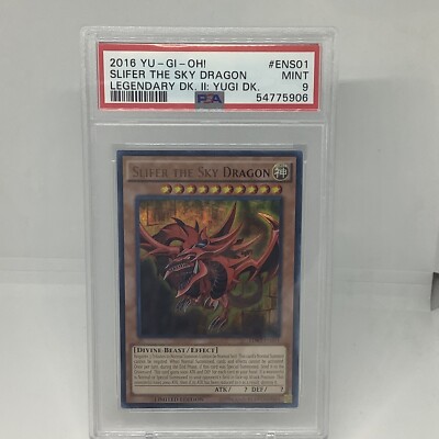 2010 YuGiOh! Legendary Collection 1 LC01-EN002 SLIFER THE SKY DRAGON PSA 9 Mint-image