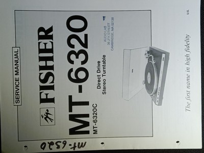 Fisher MT-6320 MT-6320C Service Manual Direct Drive Stereo Turntable Original-image