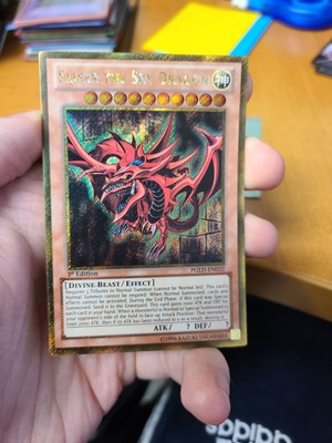 Yugioh Slifer the Sky Dragon PGLD-EN032 1st Gold Secret Rare-image