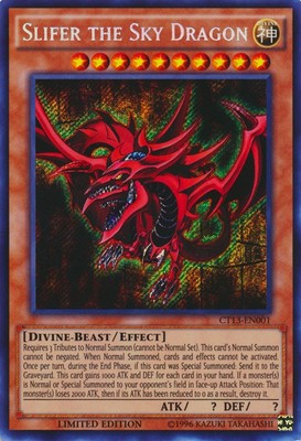 Slifer the Sky Dragon - CT13-EN001 - Secret Rare - Limited Edition x1 Lightly Pl-image