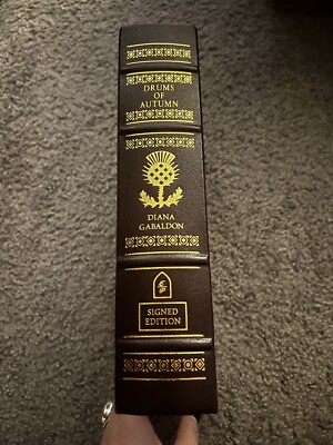 DIANA GABALDON SIGNED - DRUMS OF AUTUMN - EASTON PRESS LEATHER NEW OUTLANDER - 4-image