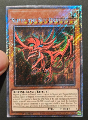 misprint name shift Slifer The Sky Dragon yugioh ra04 platinum secret rare ra04-image