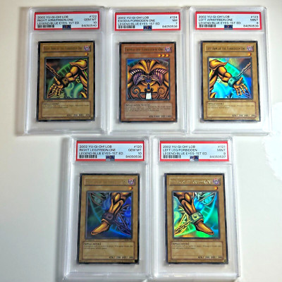 Yu-Gi-Oh! Exodia The Forbidden One - 1st Ed Full Sequential Set LOB 120-124 PSA-image