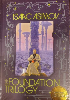 THE FOUNDATION TRILOGY Isaac Asimov Bonded Leather Gilded Ribbon Bookmark SEALED-image