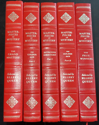 Lot of 5 Masterpieces of Mystery by Ellery Queen HB 1970's Davis Publishers-image