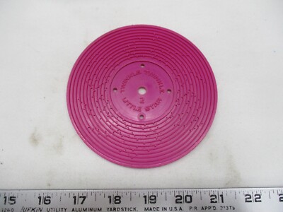 Fisher Price Record Player vintage 995 Au Clair 2 Twinkle Little Star Lune Music-image