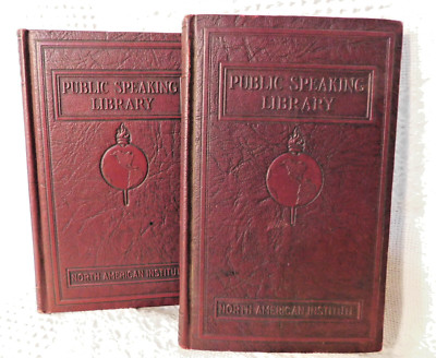 2 Public Speaking Library HB Books 1924 1st ED. Training -Voice & ...Speeches VG-image