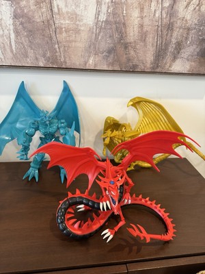 Vintage 1996 Yu-Gi-Oh Obelisk, Slifer, and Ra Buildable Model Figures - READ-image