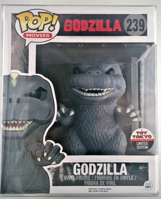 Funko Pop! VAULTED: Godzilla #239 Black & White Toy Tokyo Exc. MINT w/ Protector-image