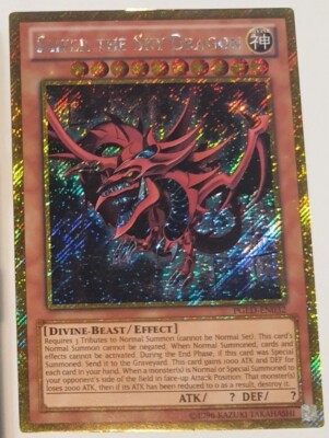 PGLD-EN032 Slifer The Sky Dragon Gold Secret Rare Yugioh Card-image
