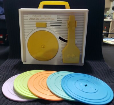 Fisher Price Music Box Record Player 2014 Mattel Toy Tested With 5 Records 1697-image