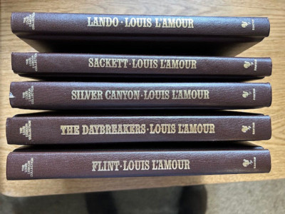 Louis L'Amour Bantam Leatherette Collection Lot of 5 Books from Sackett Series-image
