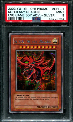 Slifer the Sky Dragon - GBI-001 - PSA 9 Mint - Secret Rare Silver - Yu-Gi-Oh - 2-image