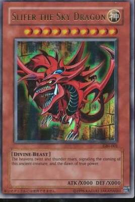 Yugioh! LP Slifer the Sky Dragon - GBI-001 - Ultra Rare - Limited Edition Lightl-image