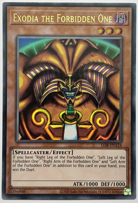LOB-EN124 Exodia the Forbidden One - Ultra Rare Unlimited Near Mint YuGiOh Card-image