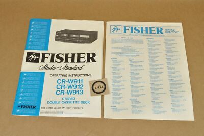 Vtg Fisher Studio Standard CR-W911 CR-W912 CR-W913 Operating Instructions-image