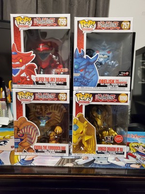 Yugioh Funko Pop! Egyptian God Lot Of 4 Obelisk, Slifer, Wing Dragon Ra, Exodia -image