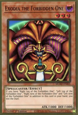 Exodia the Forbidden One - MGED-EN005 - Premium Gold Rare - 1st Edition x1 - Nea-image