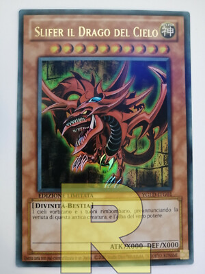 Slifer The Dragon Of The Sky ® Ultra Rare CLASSIC ® YGLD-ITG01 ® Italian-image