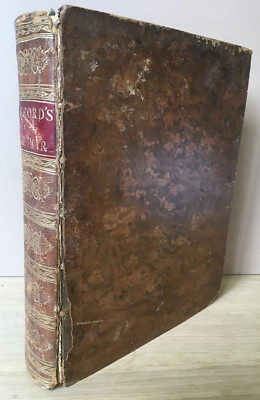 Antique Gilt Leather Gifford’s Hist Of The War With Map Hardcover Books 1840 #6-image