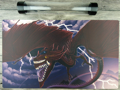 Slifer the Sky Dragon Ygomat Playmat Custom Duel Play Mat Free High Quality Tube-image